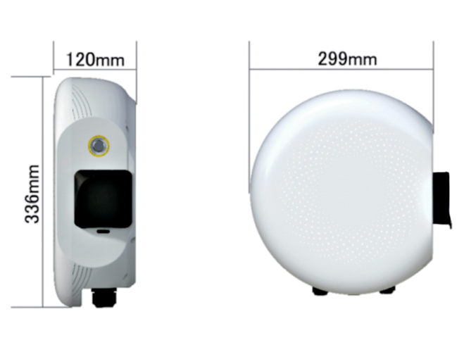 Stazione di Ricarica Sinexcel Izar 7.4kW Monofase 32A, IP65 IK10, WiFi, Bluetooth, Ethernet, 2 Tessere RFID Incluse, Wall Box Bianco con Cavo Tipo 2 Lunghezza 3m