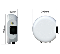 Stazione di Ricarica Sinexcel Izar 7.4kW Monofase 32A, IP65 IK10, WiFi, Bluetooth, Ethernet, 2 Tessere RFID Incluse, Wall Box Bianco con Cavo Tipo 2 Lunghezza 3m