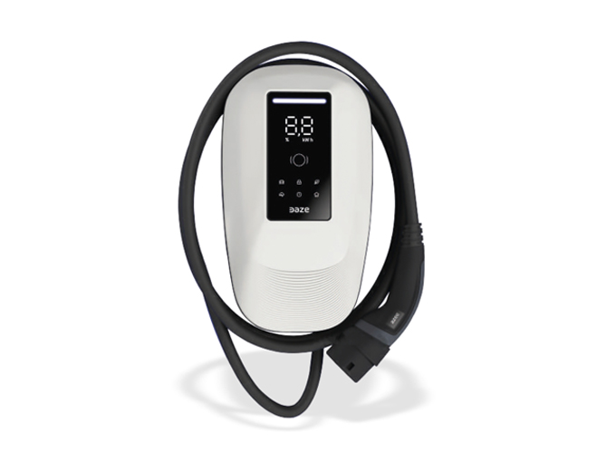 Stazione di Ricarica Dazebox Home T 7.4kW Monofase 32A, IP55 IK10, WiFi e Bluetooth, Wall Box Bianco con Schermo, 3 Tessere RFID Incluse, Cavo Tipo 2 Lunghezza 5m